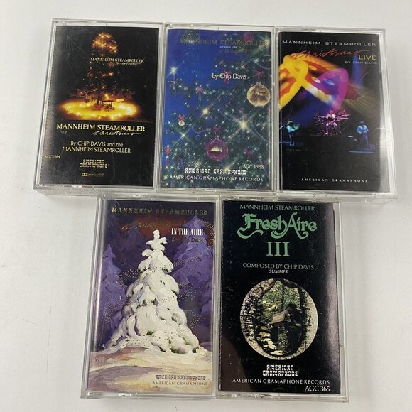 Christmas Mannheim Steamroller Cassettes Tapes Lot of 5 Live In The‎ Aire Fresh - Picture 1 of 12